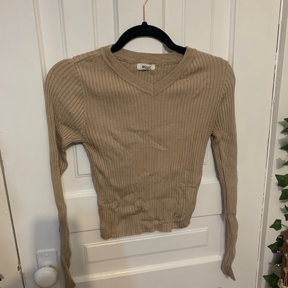 Garage Tan Ribbed Long-Sleeve - Picture 2 of 3